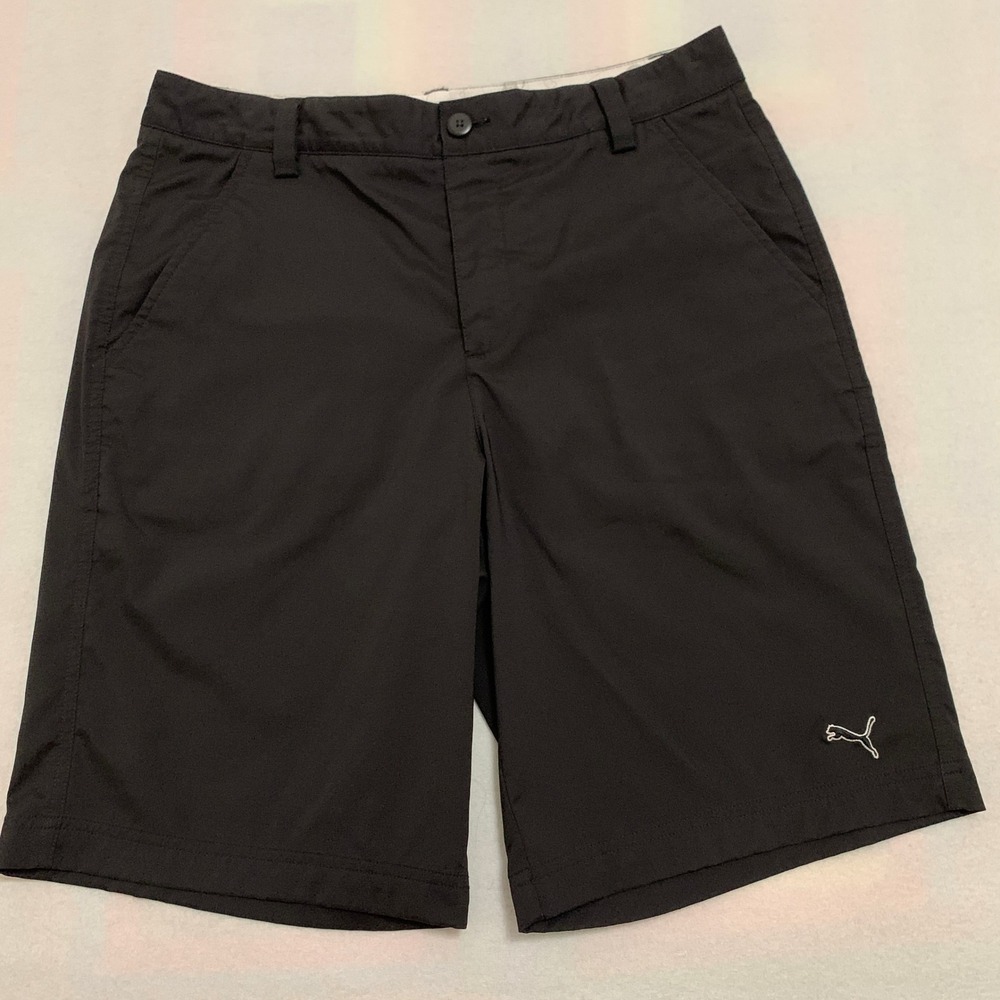 Puma Golf Shorts Men's Size 32 Black Moisture‎ Wicking Lightweight 10.5" Inseam